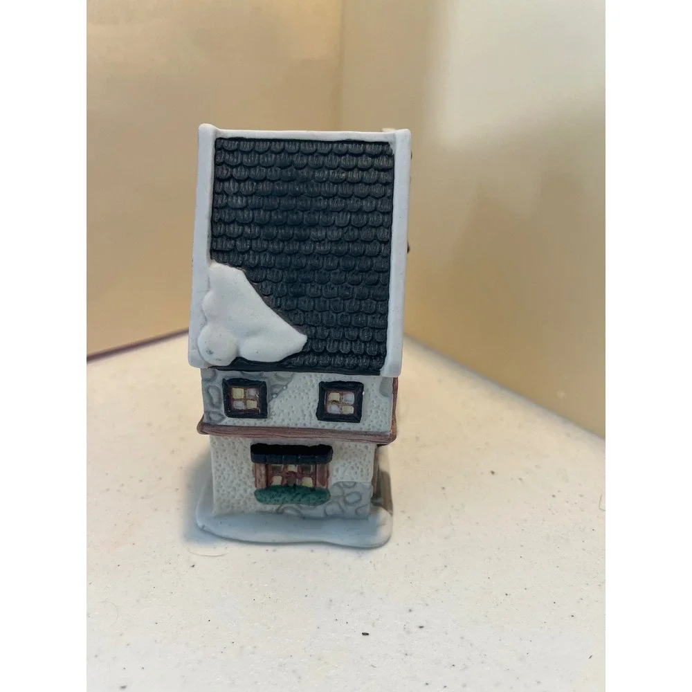 Ceramic Christmas Village Sweet Shop Tudor Style Holiday Decor Building